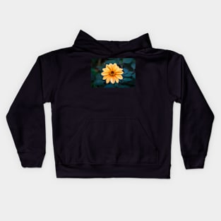 Orange Flowering Dahlia Kids Hoodie